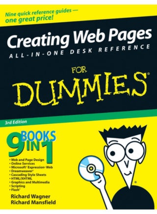 Creating Web Pages All-in-One Desk Reference For Dummies, 3rd Edition, a comprehensive nine-book guide, designed specifically for beginners who want to create professional web pages - pzsku/Z508165994C5E43118F81Z/45/1761237616/25ae3216-48df-452e-94e0-2189475e1777