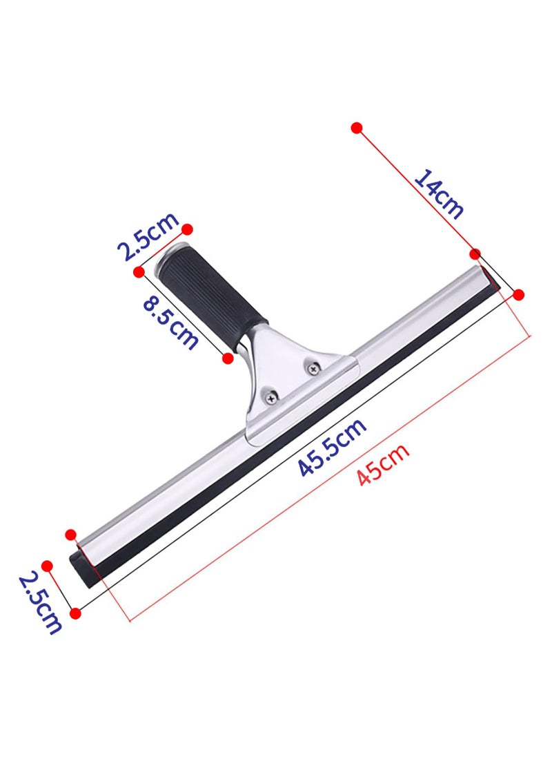 Eco care 45cm / 18 inch Stainless Steel Wiper, Window Squeegees Used for Bathroom and Home Window, Mirror Squeegee, Glass Door, Tile Wall and Car Glass  - Image 2