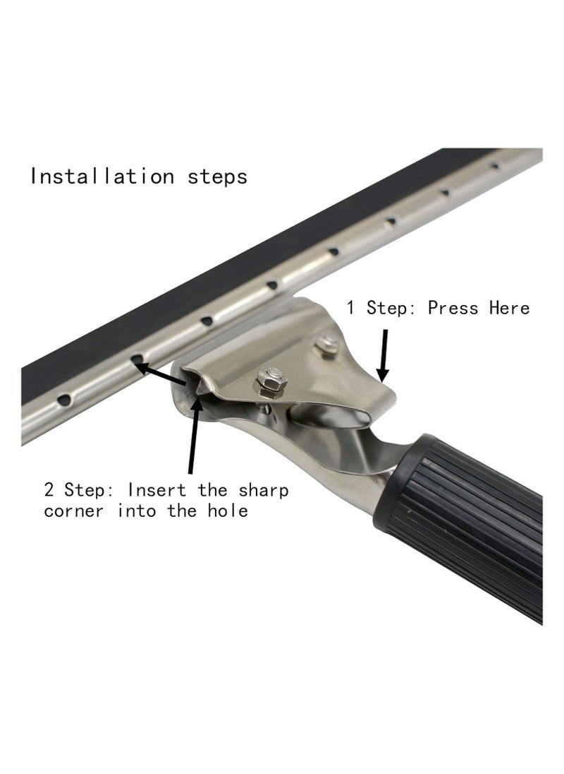 Eco care 45cm / 18 inch Stainless Steel Wiper, Window Squeegees Used for Bathroom and Home Window, Mirror Squeegee, Glass Door, Tile Wall and Car Glass  - Image 4