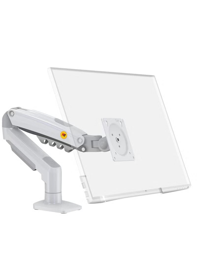 NB NORTH BAYOU F80 Monitor Desk Mount Stand, Full Motion Swivel Monitor Arm with Gas Spring for 17''-32'' Monitors (Within 2kg to 9kg), Computer Monitor Stand (White) - Image 1