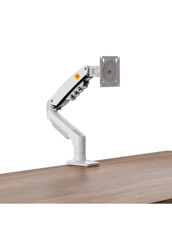 NB NORTH BAYOU F80 Monitor Desk Mount Stand, Full Motion Swivel Monitor Arm with Gas Spring for 17''-32'' Monitors (Within 2kg to 9kg), Computer Monitor Stand (White) - Image 4