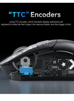 Attack Shark R1 59g Superlight Mouse with Ribbon, Wireless/Wired BT/2.4G Gaming Mouse, 6 DPI Adjustable up to 18000, 65 Hour Battery  - Image 4