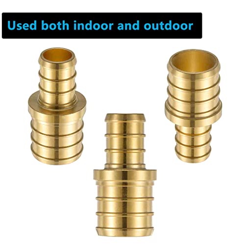 Lidertik (10 Pack) Lidertik PEX Fittings 3/4 to 1/2 Reducer Adapter Brass Coupling LI-APXC1234(10 Pieces) - Image 4