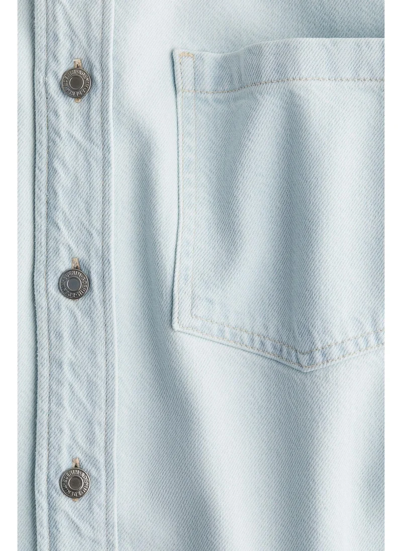 H&M Feather Soft Oversized denim shirt