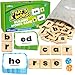 BenBen Family Spelling Games with 112 Flash Cards Wooden Letter Tiles CVC Sight Word Building Phonics Game for Kids Ages 4 Adults 14 Players Learning Toys for Home or Classroom - Image 2