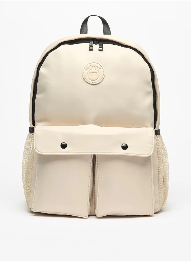 MISSY Women Missy Solid Backpack with Adjustable Straps and Zip Closure