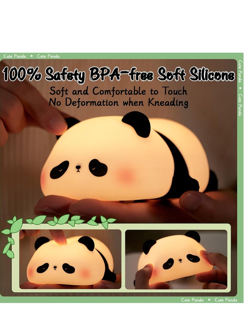 إلترازون Silicone Children's Night Light, Panda Light for Children Touch Control, Dimmable Baby Night Light with Timer and USB Charging Cable (Panda - Image 3