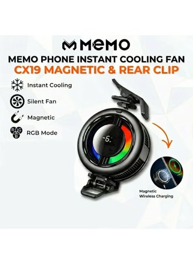 Memo CX19 Magnetic Wireless Charger – 15W Fast Charging & Cooling - Image 4