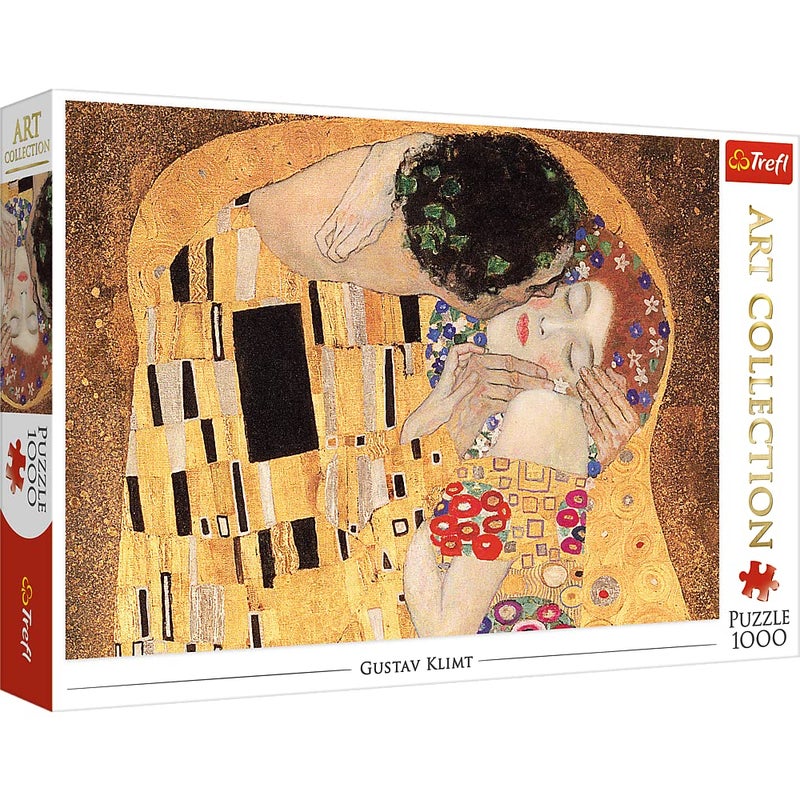 Trefl Art Collection The Kiss 1000 Piece Jigsaw Puzzle Red 27x19 Print DIY Puzzle Creative Fun Classic Jigsaw for Adults and Children from 14 Years Old - Image 2