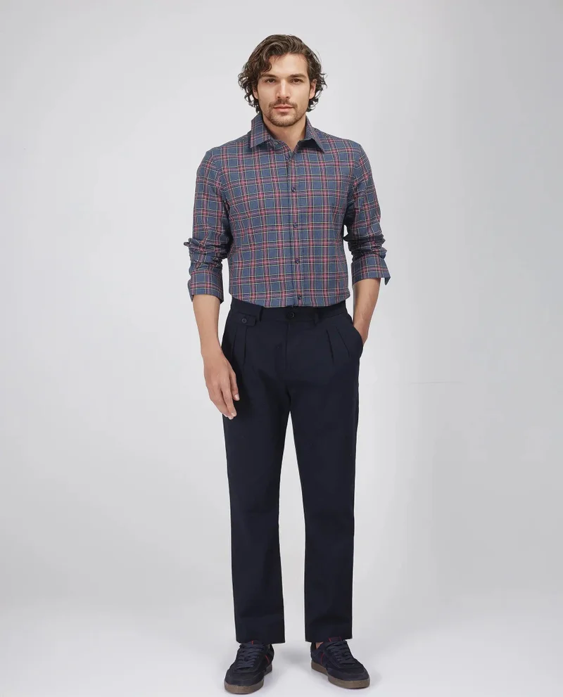 Rare Rabbit Men's Regular Fit Check Shirt