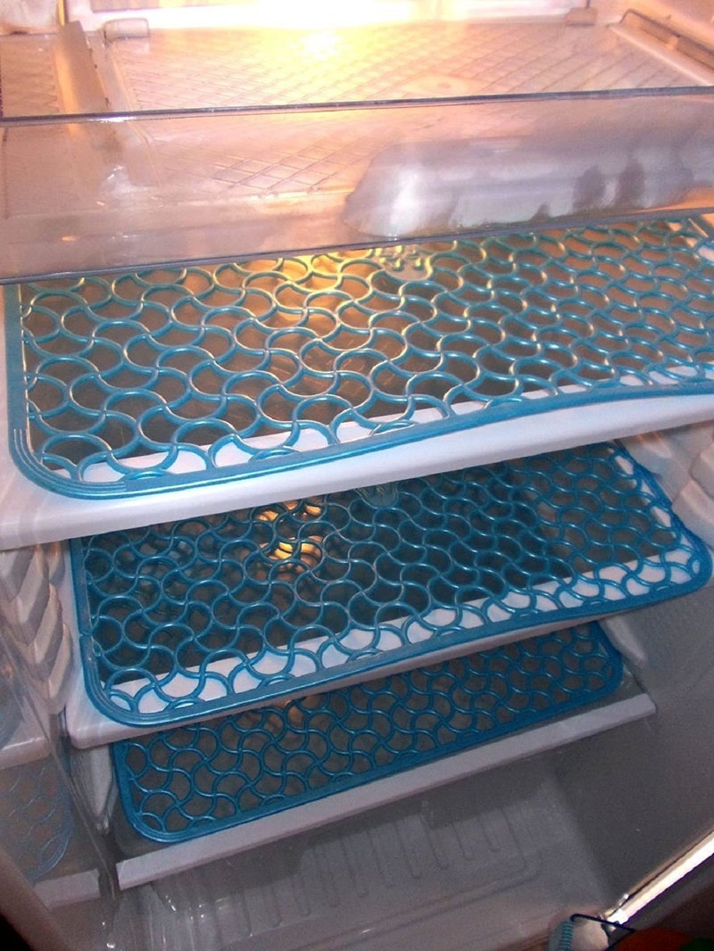 Kuber Industries Kuber Industries PVC 6 Piece Refrigerator Drawer Mat Set Blue  - Image 3