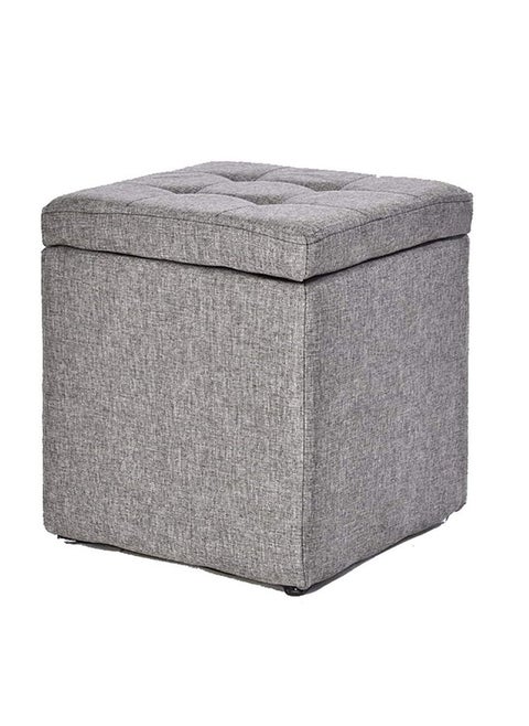 TOMSUN Ottoman Stool with Storage Cube Foot Stool Shoe Change Bench, Pouf Seat, Toy Box, and Vanity Stool Multi-Function Square Footrest