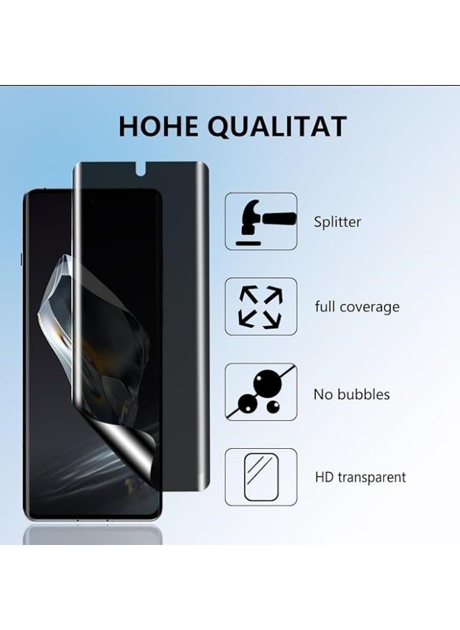 [2 Pack] Privacy Screen Protector Compatible with OnePlus 12 5G, Anti-Scratch, Easy to Install, Anti-Spy TPU Flexible Screen Protector for OnePlus 12