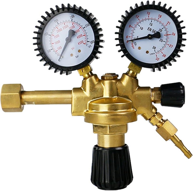 Anti slip Argon Meter Carbon Dioxide Meter Welding Pressure Reducer W21.8 Thread Pressure Reducing Regulator Up To 300bar Strong durable raw material - Image 1