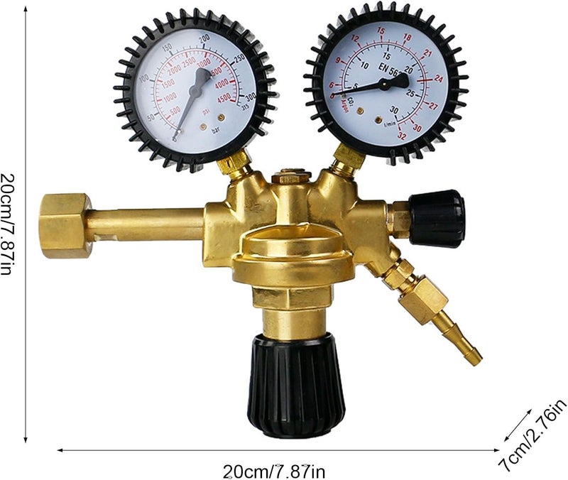 Anti slip Argon Meter Carbon Dioxide Meter Welding Pressure Reducer W21.8 Thread Pressure Reducing Regulator Up To 300bar Strong durable raw material - Image 4
