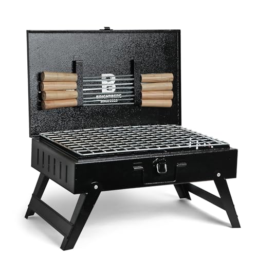 BRIGHTBERG Medium Size Charcoal Barbeque Grill Set | Portable Tandoori Grills for Home Outdoor & Picnic | Grill Chicken Maker for Home, Kabab, Tandoor Bhatti & Griller for Home Cooking - Image 1