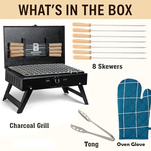 BRIGHTBERG Medium Size Charcoal Barbeque Grill Set | Portable Tandoori Grills for Home Outdoor & Picnic | Grill Chicken Maker for Home, Kabab, Tandoor Bhatti & Griller for Home Cooking - Image 5