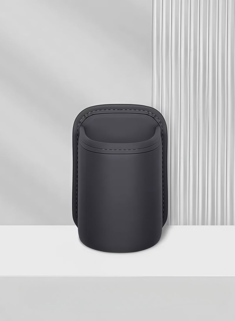 Generic Stealth Black Car Cup Holder - Cool-Touch Leather Clip Mount, Heat-Resistant Base & Rounded Corners | Luxury SUV Organizer | Fast UAE Delivery  - Image 3