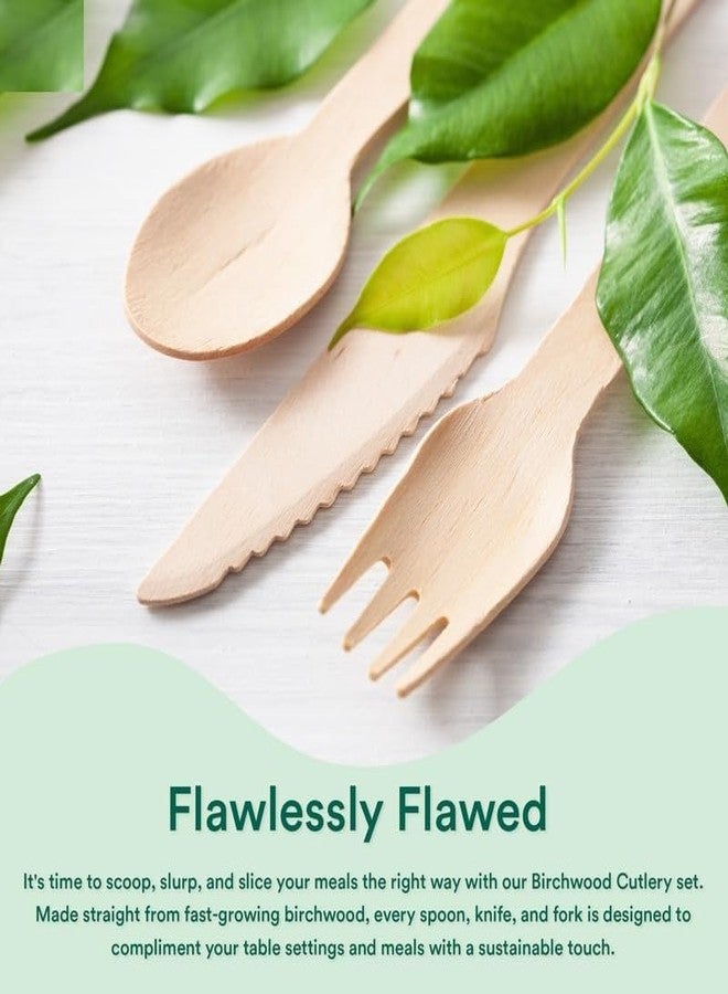 SFU E Com [160mm, 50 Pack] Disposable Spoons | Wooden Dining Flatware | Ideal for Kids Birthday, Wedding & Party - Image 5
