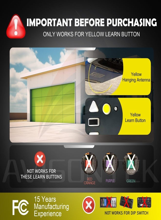 Avisontek 2 for 891LM Garage Door Opener Remote - Image 2