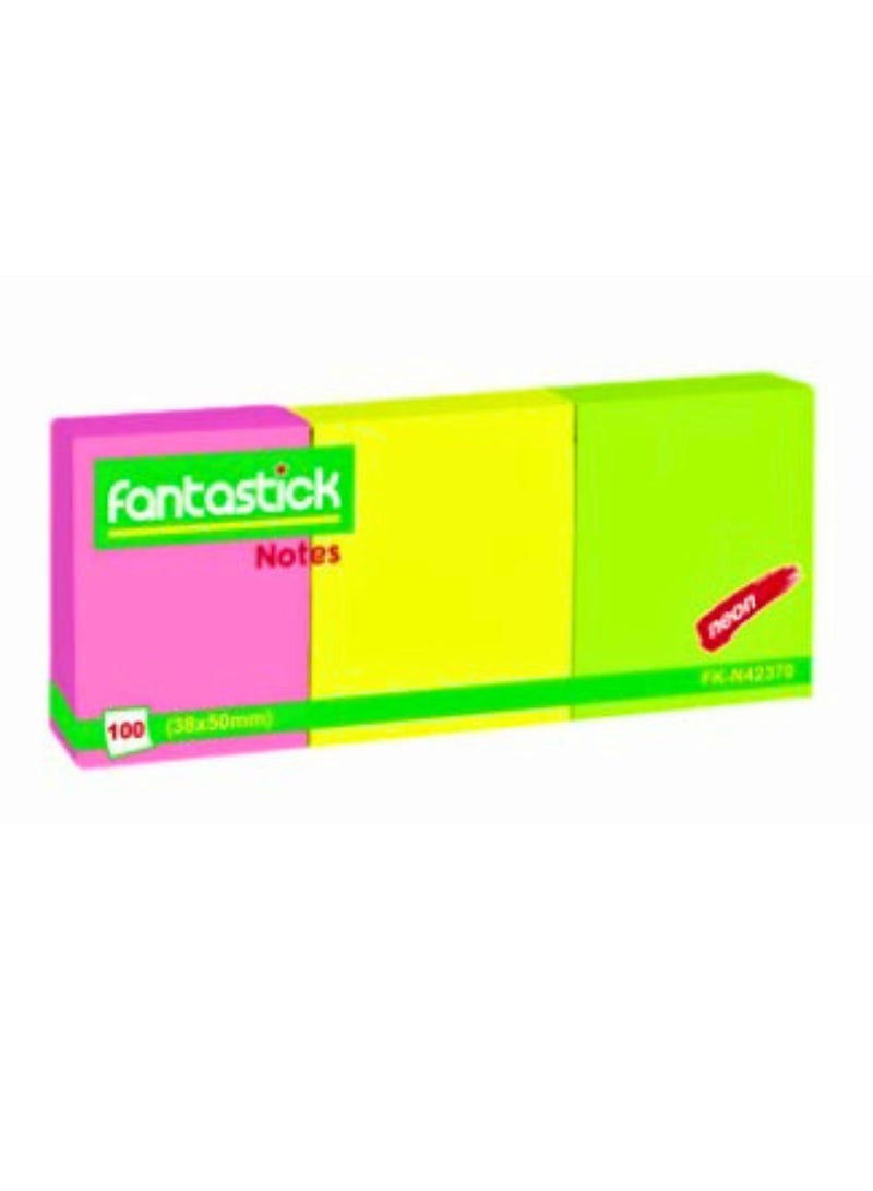 فانتاستيك 100 قطعة من أوراق الملاحظات اللاصقة متعددة الألوان - Image 1
