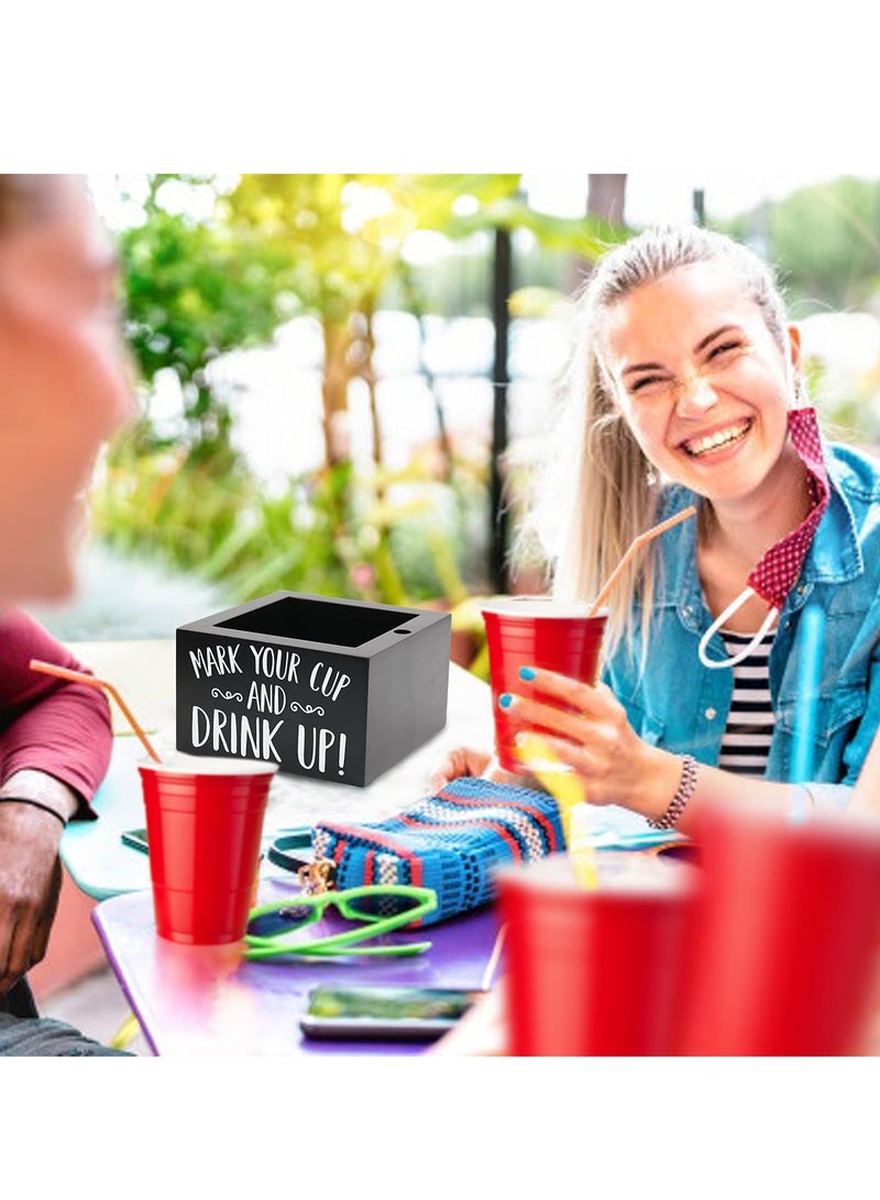 XiuWoo Wooden Party Cup Dispenser With Caddy Cup Holder for Modern Farmhouse Home Decor Holiday Birthday Party Supplies,Single Cup - Image 4