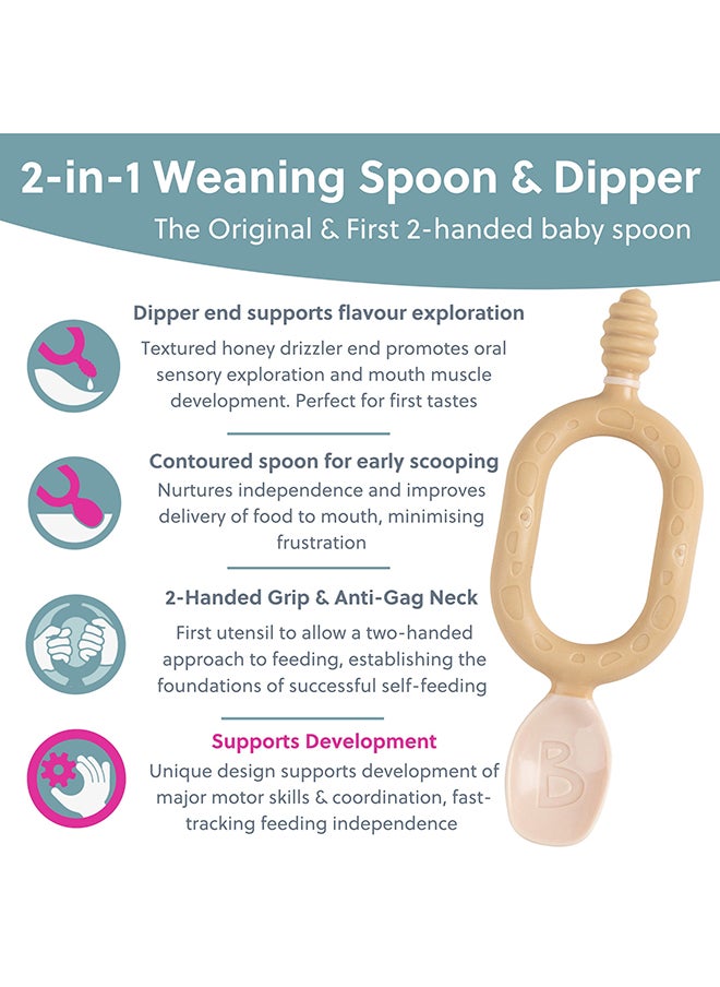 bibado - Weaning Spoons 2 Pack - Baby Led Weaning Spoon For Self Feeding, Dual-Ended Cutlery For Oral Sensory Development And Teething Gums - Image 1
