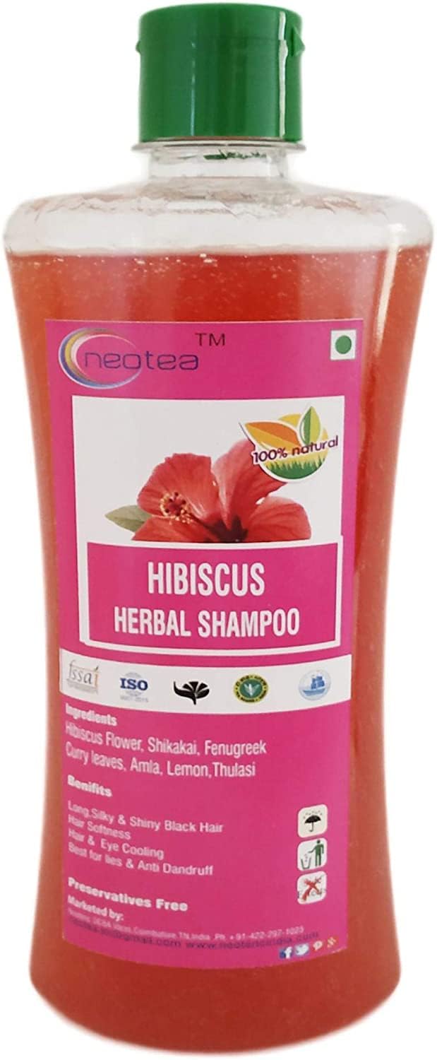 Neotea Hibiscus Herbal Shampoo 500ml – Chemical-Free Shampoo for Improved Hair Growth, Strengthens & Nourishes Hair, Promotes Healthy Scalp, Adds Shine & Softness - Image 1