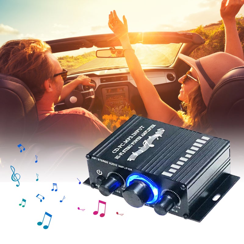 Mini Amplifier HiFi Car Stereo Music Receiver FM MP3 Power Amplifier - Image 4