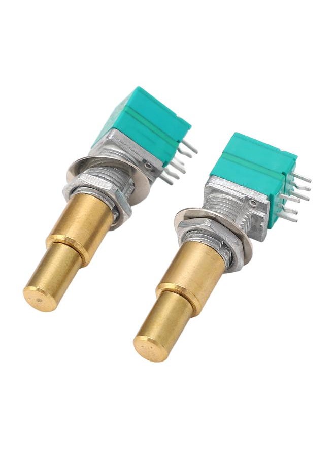 2PCS Guitar Potentiometer Dual Accuracy Brass Shaft Rotary Potentiometer Replacement