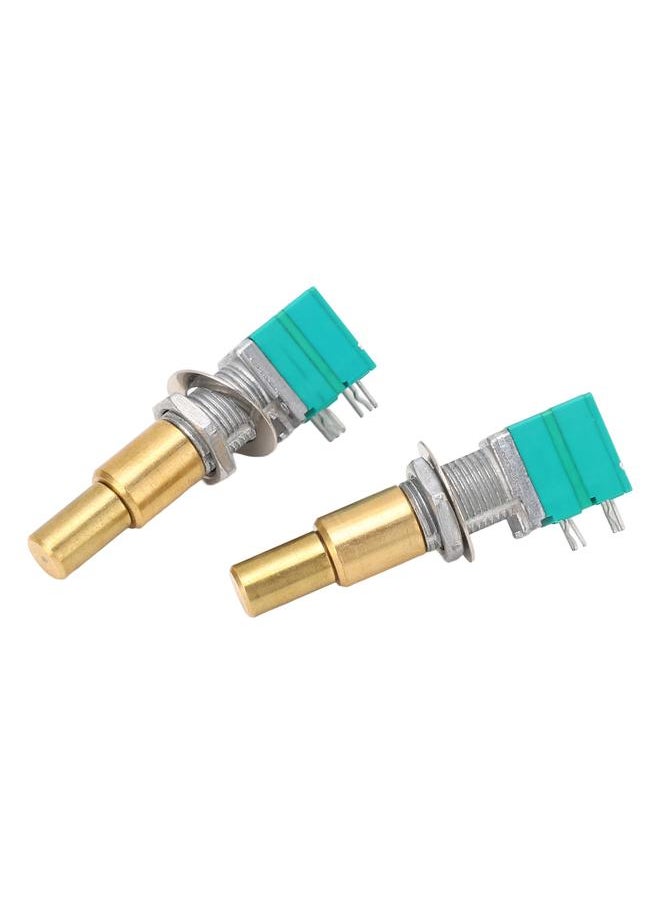 2PCS Guitar Potentiometer Dual Accuracy Brass Shaft Rotary Potentiometer Replacement