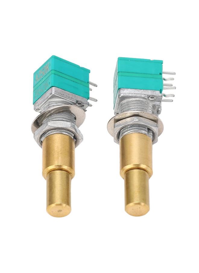 2PCS Guitar Potentiometer Dual Accuracy Brass Shaft Rotary Potentiometer Replacement