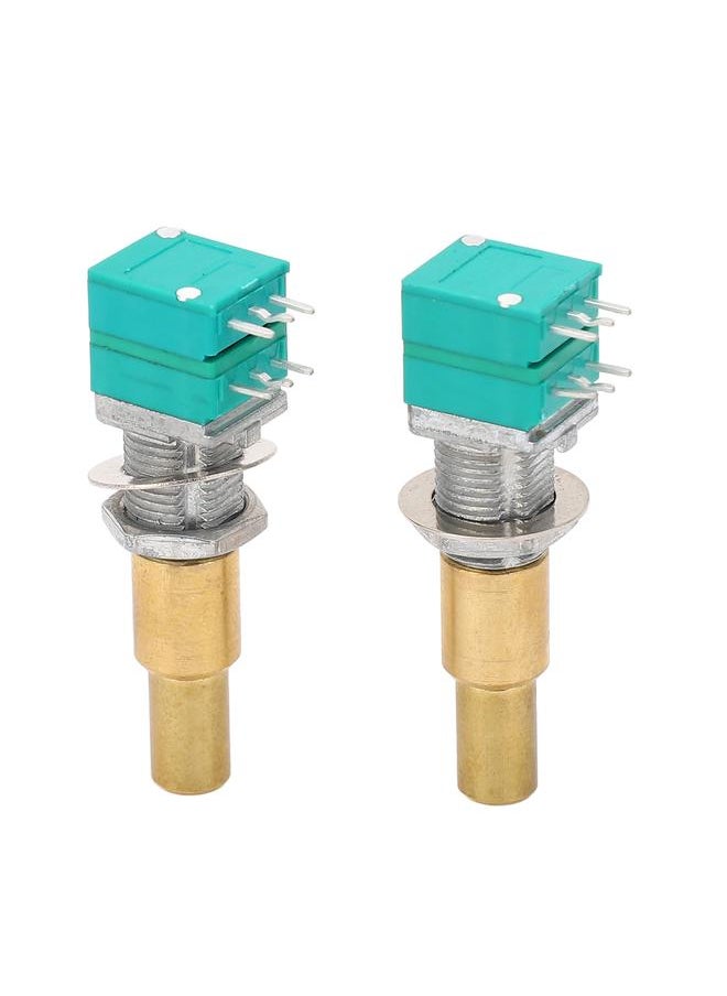 2PCS Guitar Potentiometer Dual Accuracy Brass Shaft Rotary Potentiometer Replacement