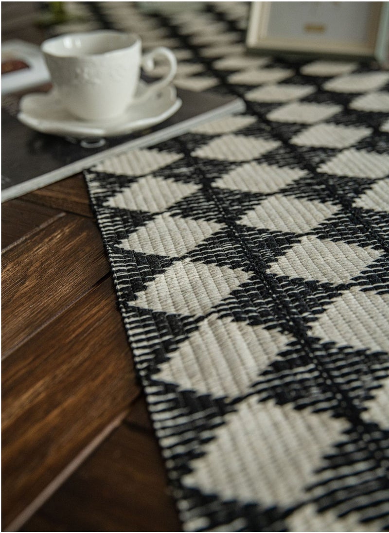 Generic - Table Runner Natural Jute Splicing Bohemian Style Table Runners With Tassels Dining Wedding Home Table Decoration - Image 1