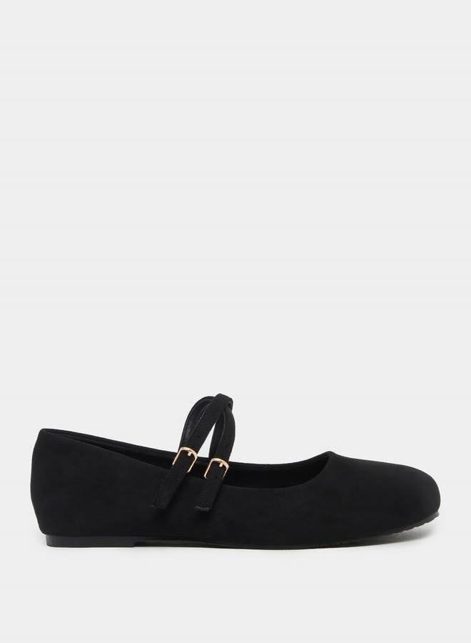 Styli Mary Jane Ballerinas Shoes with Buckle Closure  - Image 2