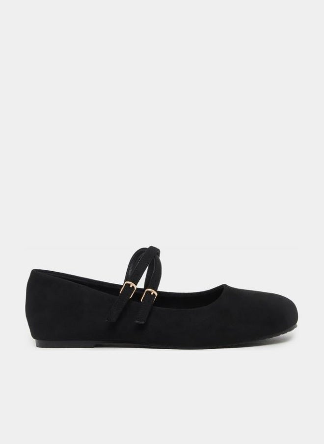 Styli Mary Jane Ballerinas Shoes with Buckle Closure - Image 1