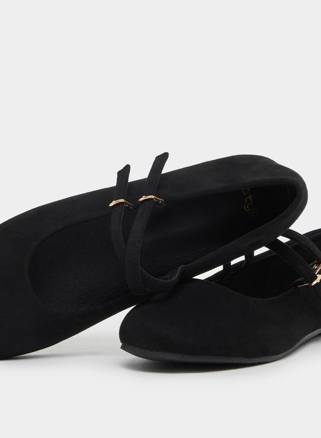 Styli Mary Jane Ballerinas Shoes with Buckle Closure - Image 4