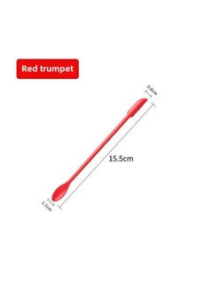 Mini Silicone Double-headed Sharp Scraper Spoon Cosmetic Skin Care Products Extraction Tool Set Including Avocado Jam Scraper-Specifications:Red# Short