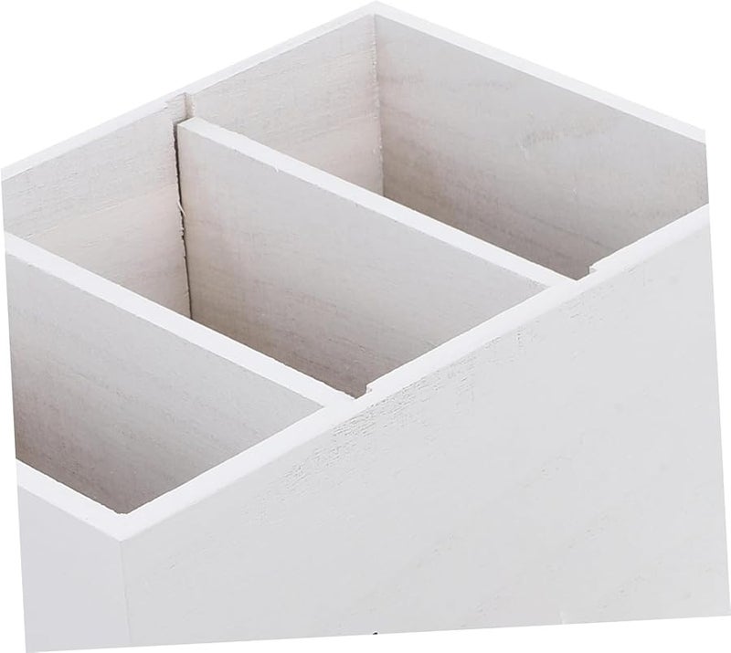 منظم صندوق تخزين خشبي مع غطاء لمسحات القطن والوسادات، طاولة زينة الحمام - Image 4