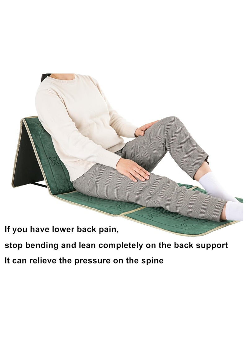 Prayer Rug with Back Support,Foldable Meditation Floor Chair Carrying Pocket  Army Green  - Image 5