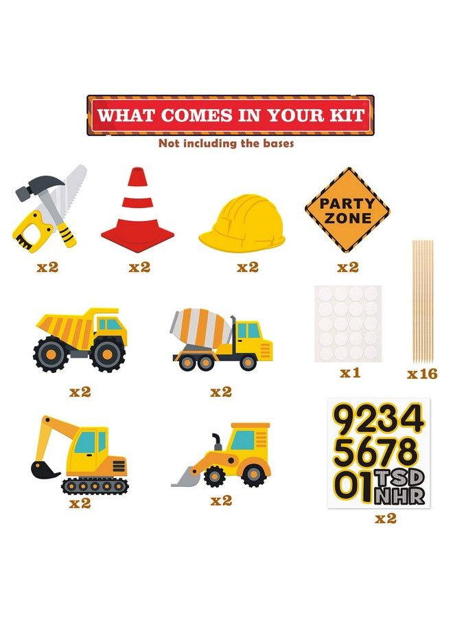 Faisichocalato 16Pcs Construction Party Centerpiece Dump Truck Car Table Topper Decoration Zone Birthday Party Supplies - Image 4