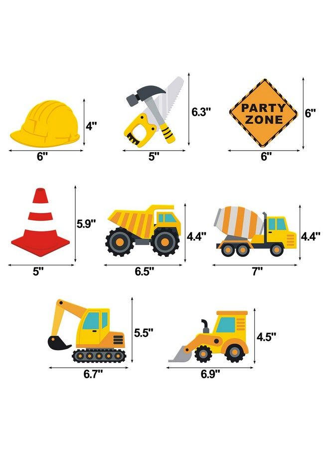 Faisichocalato 16Pcs Construction Party Centerpiece Dump Truck Car Table Topper Decoration Zone Birthday Party Supplies - Image 5