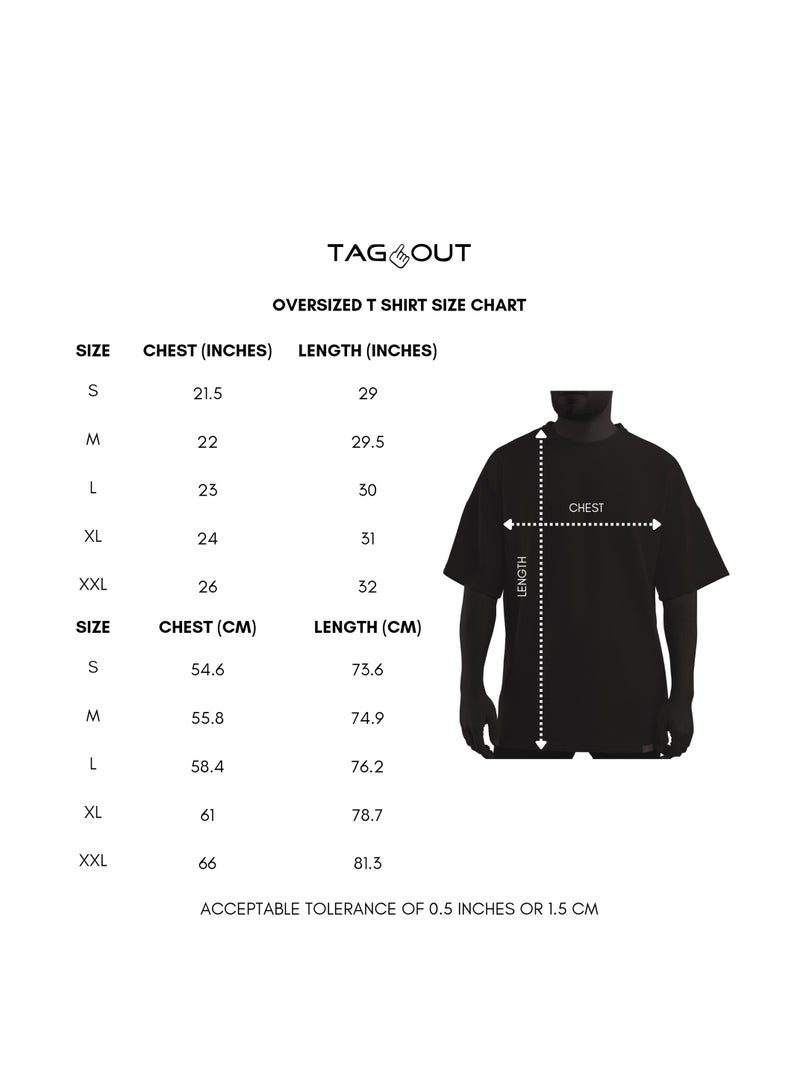 TAG OUT Unisex Summer Oversized Loose T-shirt Drop Shoulder Boxy Fit  - Image 4