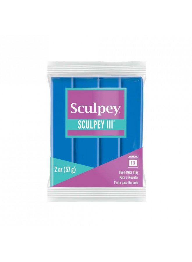 Polyform Sculpey III® Polymer Oven-Bake Clay, Blue, Non Toxic, 2 oz. bar, Great for modeling, sculpting, holiday, DIY, mixed media and school projects.Perfect for kids & beginners!  - Image 1
