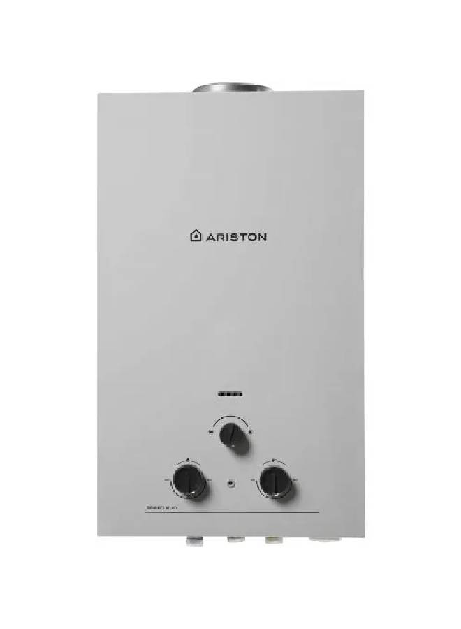 أريستون SPEED EVO 10 NG ADPT Gas Water Heater, 10 Liters - White - Image 1