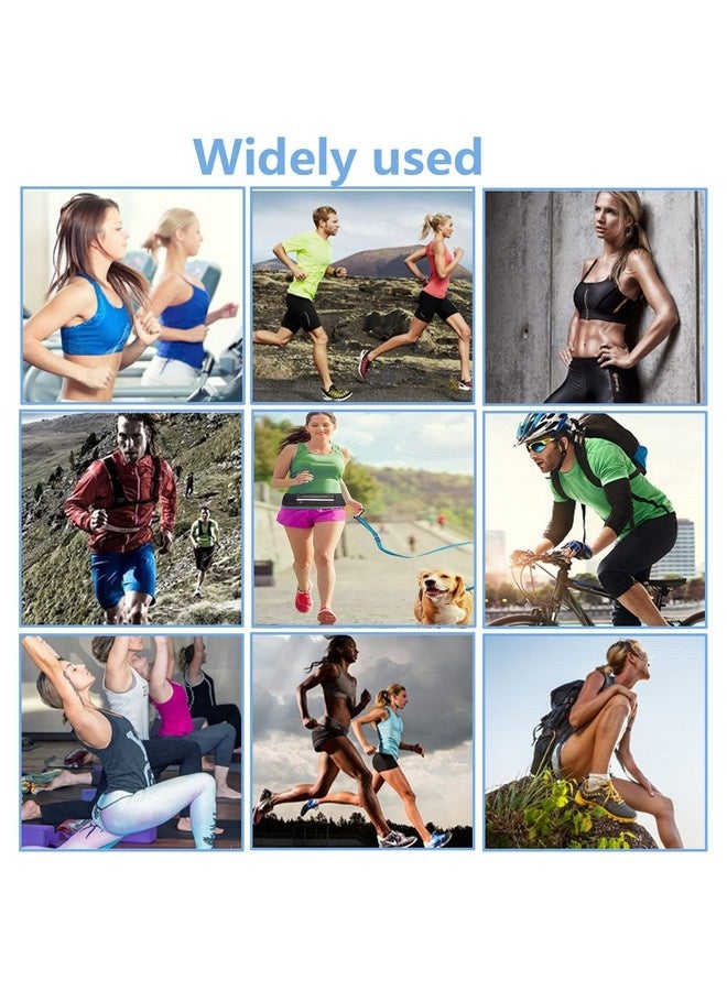 بيوينتي حزام الجري مع، حقائب خصر مقاومة للعرق مع، حقيبة خصر حزام الجري مع، قابلة للتعديل مع شرائط عاكسة، مع مقبس سماعة رأس، مثالية للجري والأنشطة الخارجية (أسود) - Image 5
