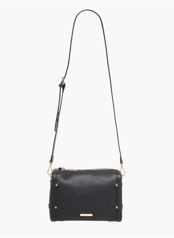 Celeste Textured Crossbody Bag with Zip Closure and Adjustable Strap