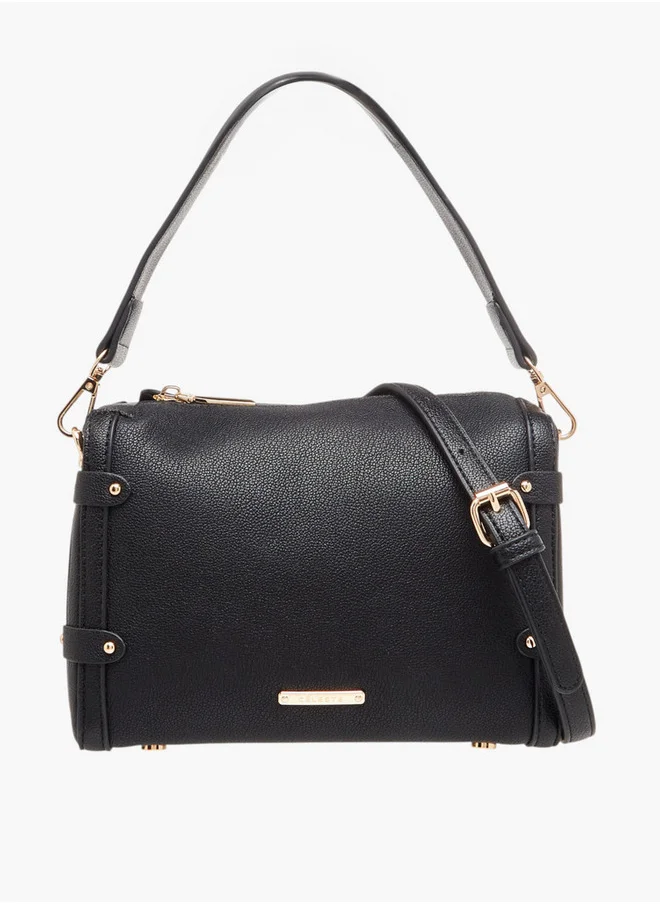 Celeste Textured Crossbody Bag with Zip Closure and Adjustable Strap