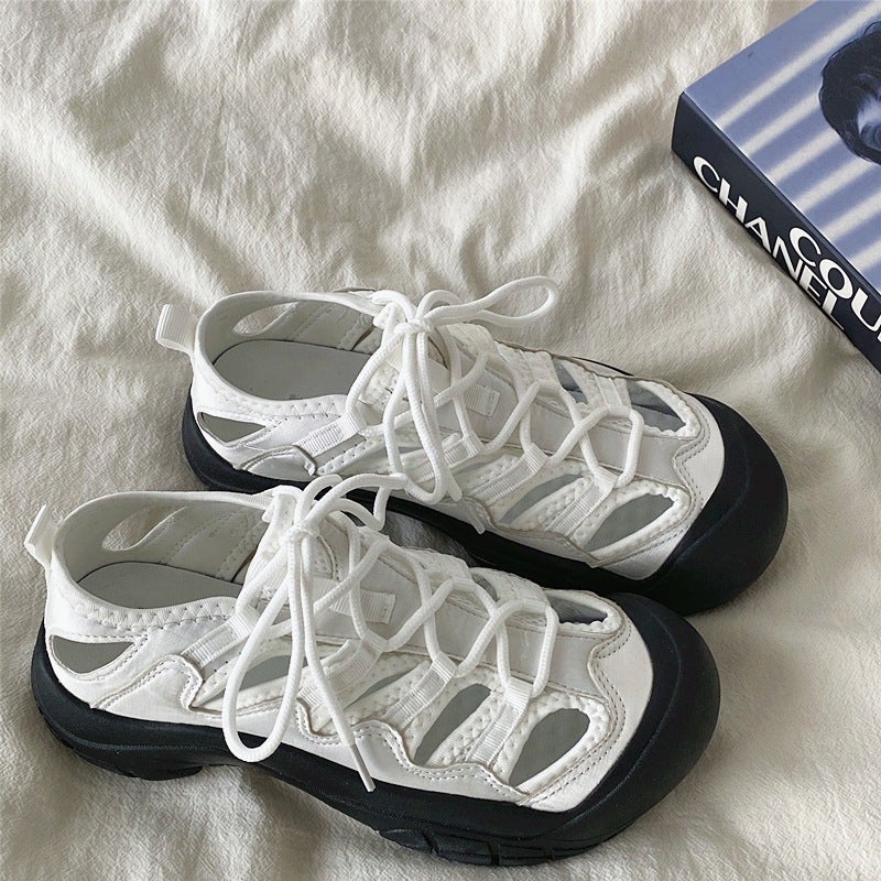 Women'S Clogs With Large Toe Holes, Cute And Quirky Japanese-Style Roman Sandals, Women'S Sports And Casual Summer Outdoor New Thick-Soled Shoes - Image 1