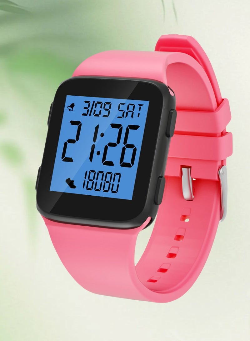 Kids Watches for Girls Boys, P12 Waterproof Watch, Digital Sport Watch with Step Counter Pedometer Vibration Alarm Clock, Luminous watch, No App Waterproof Fitness Tracker Kids Watch Boys Girls Teens Students Ages 5-16 - Image 5